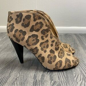 Vince Camuto Amber Leopard Print Heeled Bootie